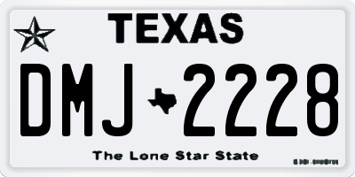 TX license plate DMJ2228