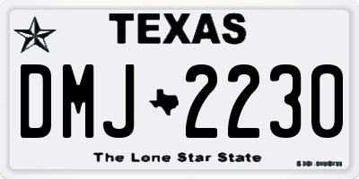 TX license plate DMJ2230