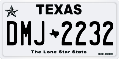TX license plate DMJ2232
