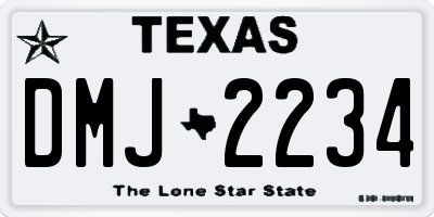 TX license plate DMJ2234