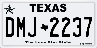 TX license plate DMJ2237