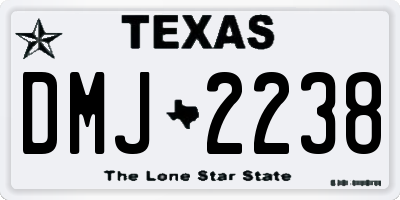 TX license plate DMJ2238