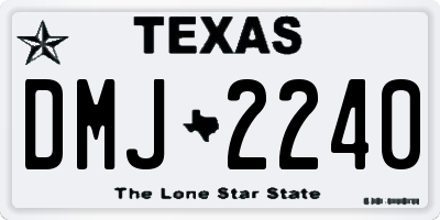 TX license plate DMJ2240