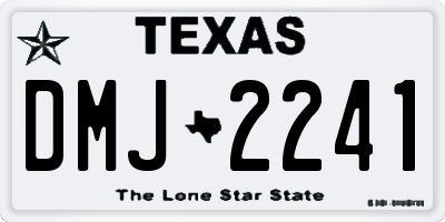 TX license plate DMJ2241