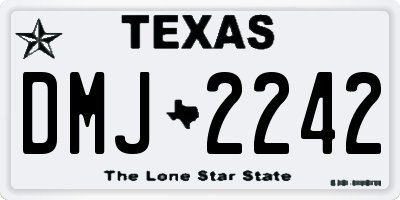 TX license plate DMJ2242