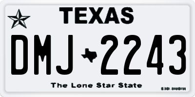 TX license plate DMJ2243