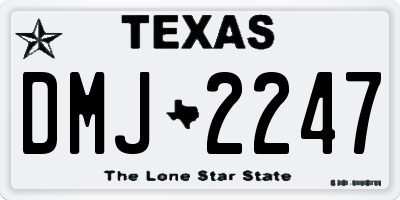 TX license plate DMJ2247