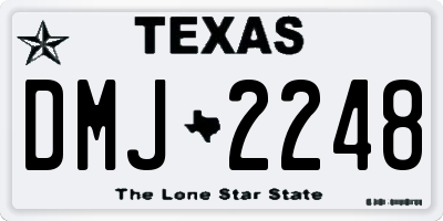 TX license plate DMJ2248