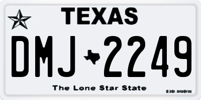 TX license plate DMJ2249