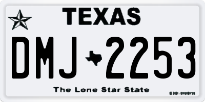 TX license plate DMJ2253
