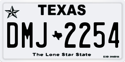 TX license plate DMJ2254