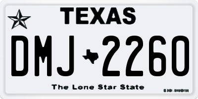 TX license plate DMJ2260