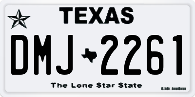 TX license plate DMJ2261