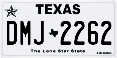 TX license plate DMJ2262