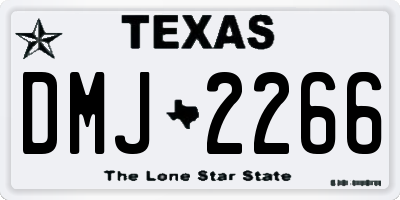 TX license plate DMJ2266