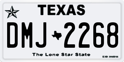 TX license plate DMJ2268