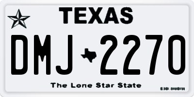TX license plate DMJ2270