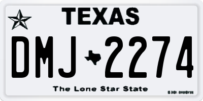 TX license plate DMJ2274