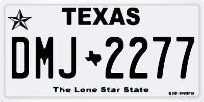 TX license plate DMJ2277