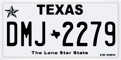 TX license plate DMJ2279