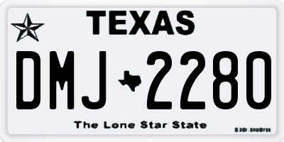 TX license plate DMJ2280