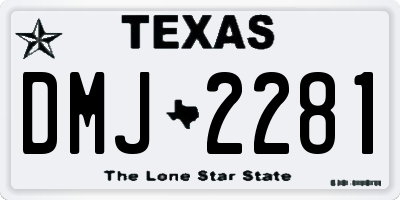 TX license plate DMJ2281