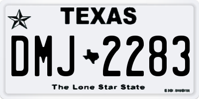 TX license plate DMJ2283