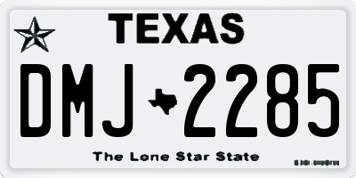 TX license plate DMJ2285