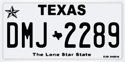 TX license plate DMJ2289