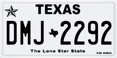 TX license plate DMJ2292