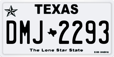 TX license plate DMJ2293
