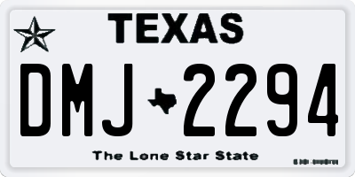 TX license plate DMJ2294