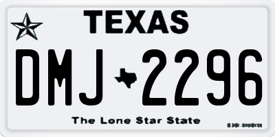 TX license plate DMJ2296