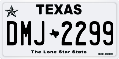 TX license plate DMJ2299