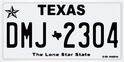 TX license plate DMJ2304