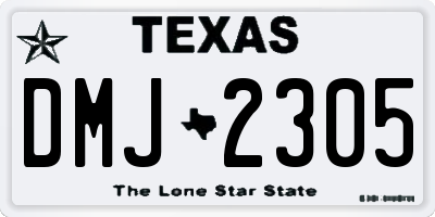 TX license plate DMJ2305