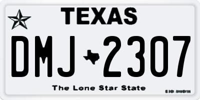 TX license plate DMJ2307