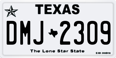 TX license plate DMJ2309