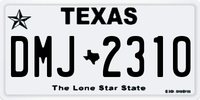 TX license plate DMJ2310
