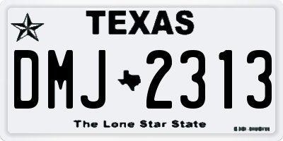 TX license plate DMJ2313