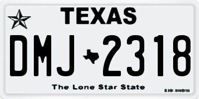 TX license plate DMJ2318