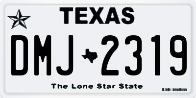 TX license plate DMJ2319