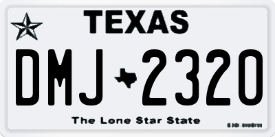 TX license plate DMJ2320