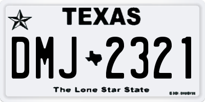 TX license plate DMJ2321