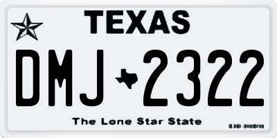 TX license plate DMJ2322