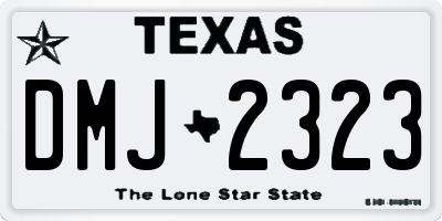 TX license plate DMJ2323