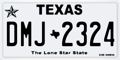 TX license plate DMJ2324