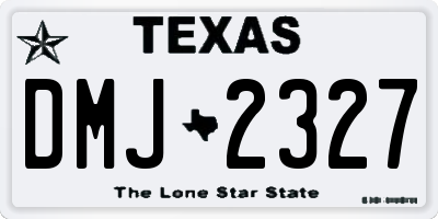 TX license plate DMJ2327