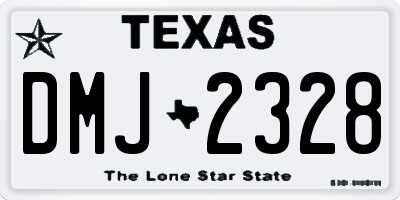 TX license plate DMJ2328