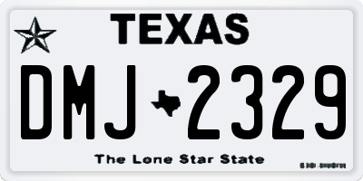 TX license plate DMJ2329
